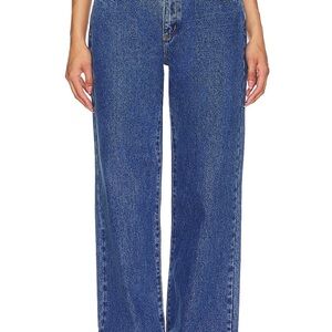 Abrand Women's Flare Jeans in Deep Blue